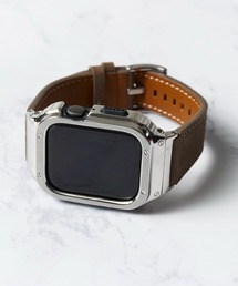 zandy（ズィーアンドワイ）の「【zandy / ズィー・アンド・ワイ】アップルウォッチバンド ステンレスケース＋レザーベルト一体式（デジタル腕時計）」