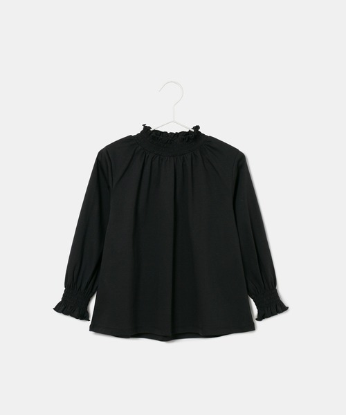 ROPE' PICNIC（ロペピクニック）の「【KIDS】スタンドフリルシャーリングカットソートップス（シャツ/ブラウス・キッズ・ホワイト/ブラック/ピンク/サックスブルー・110/130/150/140/120）」の12枚目の写真