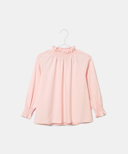 ROPE' PICNIC（ロペピクニック）の「【KIDS】スタンドフリルシャーリングカットソートップス（シャツ/ブラウス・キッズ・ホワイト/ブラック/ピンク/サックスブルー・110/130/150/140/120）」の14枚目の写真