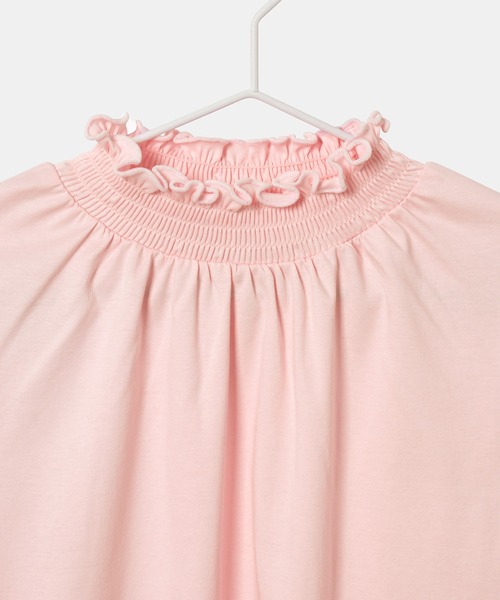 ROPE' PICNIC（ロペピクニック）の「【KIDS】スタンドフリルシャーリングカットソートップス（シャツ/ブラウス・キッズ・ホワイト/ブラック/ピンク/サックスブルー・110/130/150/140/120）」の16枚目の写真