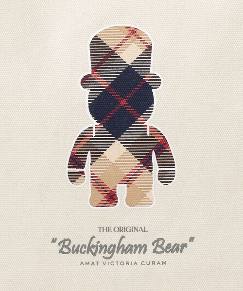 MACKINTOSH PHILOSOPHY(マッキントッシュ フィロソフィー)の「バッキンガムベア ハウスチェック柄トートバッグ(トートバッグ・メンズ・ホワイト/ネイビー・FREE)」の8枚目の写真