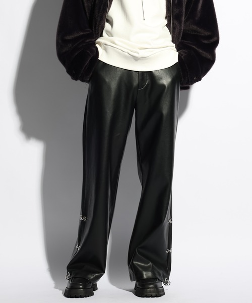 HARE（ハレ）の「スソピアストラウザー(HARE)（スラックス・メンズ・ブラック/ブラック系その他・SMALL/MEDIUM）」の4枚目の写真