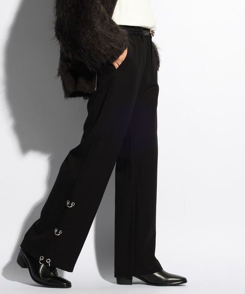 HARE（ハレ）の「スソピアストラウザー(HARE)（スラックス・メンズ・ブラック/ブラック系その他・SMALL/MEDIUM）」の6枚目の写真