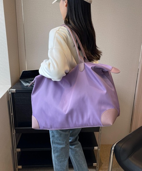 LA VORAGINE(ラ ヴォラジネ)の「撥水加工 ユニセックス大容量トラベルボストンバッグ ヨガ トレーニング スポーツ フィットネス ピラティス(ボストンバッグ・レディース・ブラック/ワイン/グレー/ピンク/パープル・FREE)」の8枚目の写真