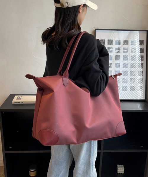 LA VORAGINE(ラ ヴォラジネ)の「撥水加工 ユニセックス大容量トラベルボストンバッグ ヨガ トレーニング スポーツ フィットネス ピラティス(ボストンバッグ・レディース・ブラック/ワイン/グレー/ピンク/パープル・FREE)」の11枚目の写真