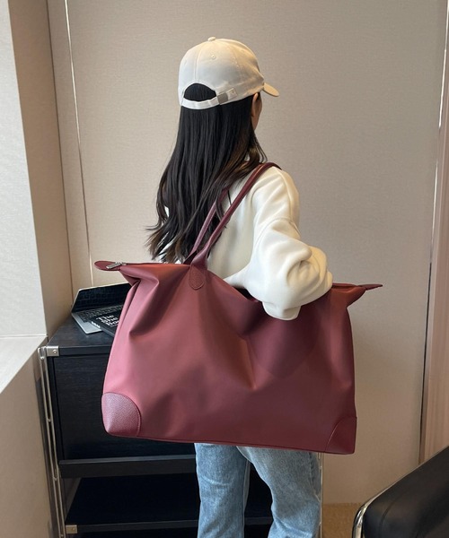 LA VORAGINE(ラ ヴォラジネ)の「撥水加工 ユニセックス大容量トラベルボストンバッグ ヨガ トレーニング スポーツ フィットネス ピラティス(ボストンバッグ・レディース・ブラック/ワイン/グレー/ピンク/パープル・FREE)」の12枚目の写真