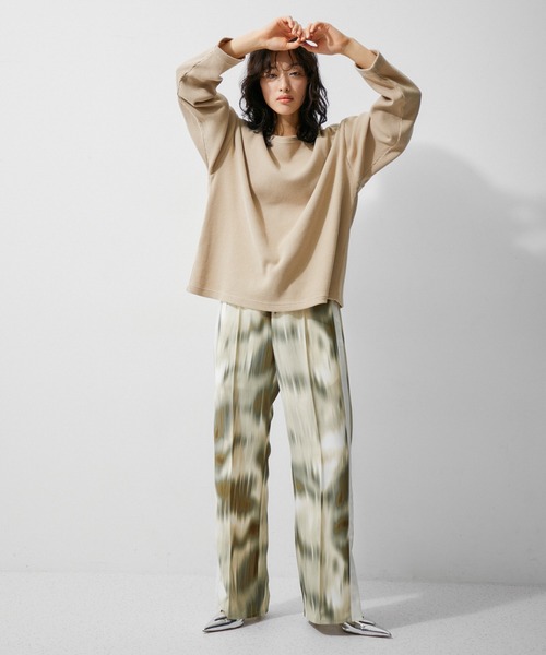 MILLER（ミラー）の「【Miller for ADAM ET ROPE'】別注WAFFLE L/S TEE（Tシャツ/カットソー・レディース・ベージュ/レッド/ピンク・FREE）」の5枚目の写真