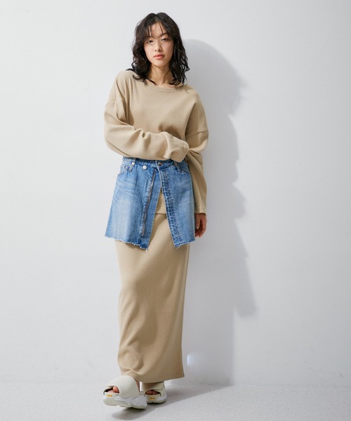 MILLER（ミラー）の「【Miller for ADAM ET ROPE'】別注WAFFLE L/S TEE（Tシャツ/カットソー・レディース・ベージュ/レッド/ピンク・FREE）」の6枚目の写真