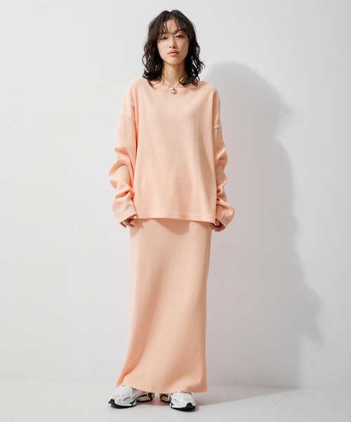 MILLER（ミラー）の「【Miller for ADAM ET ROPE'】別注WAFFLE L/S TEE（Tシャツ/カットソー・レディース・ベージュ/レッド/ピンク・FREE）」の10枚目の写真