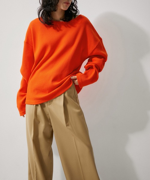 MILLER（ミラー）の「【Miller for ADAM ET ROPE'】別注WAFFLE L/S TEE（Tシャツ/カットソー・レディース・ベージュ/レッド/ピンク・FREE）」の20枚目の写真