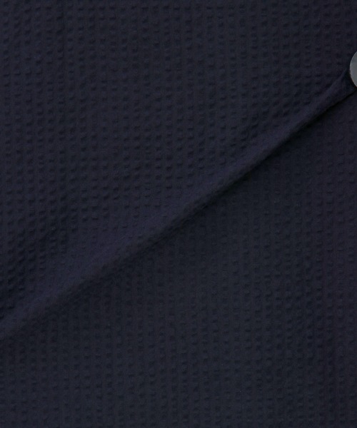 LANVIN en Bleu（ランバンオンブルー）の「シアサッカー オーバーダイ スキッパーシャツ（シャツ/ブラウス・メンズ・ネイビー/ホワイト・48/52/50/46）」の8枚目の写真