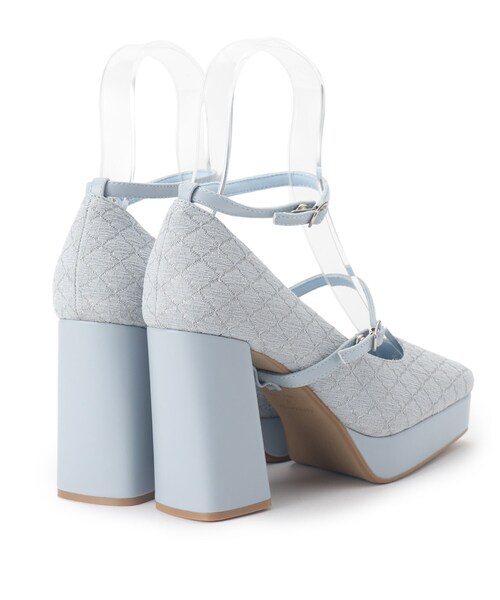 ESPERANZA(エスペランサ)の「スクエアトゥダブルストラップ厚底パンプス 結婚式二次会 パーティー 24SS(パンプス・レディース・ピンク系7/ブラック系2/ブルー系2・23.5cm/24.0cm/24.5cm/22.0cm/22.5cm/23.0cm)」の17枚目の写真