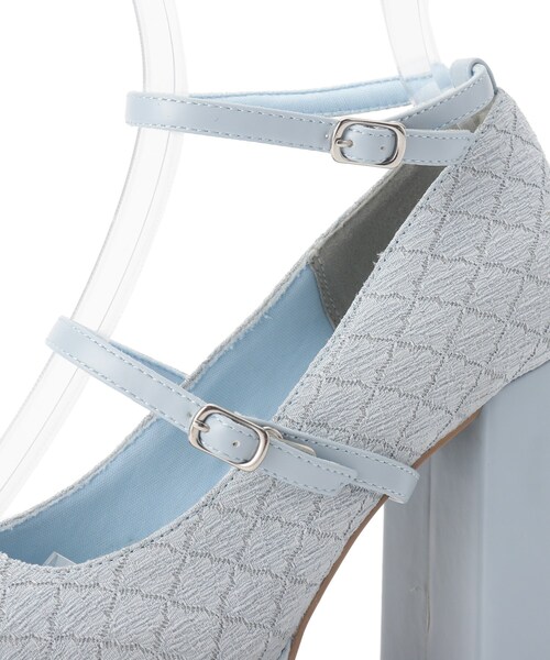ESPERANZA(エスペランサ)の「スクエアトゥダブルストラップ厚底パンプス 結婚式二次会 パーティー 24SS(パンプス・レディース・ピンク系7/ブラック系2/ブルー系2・23.5cm/24.0cm/24.5cm/22.0cm/22.5cm/23.0cm)」の20枚目の写真