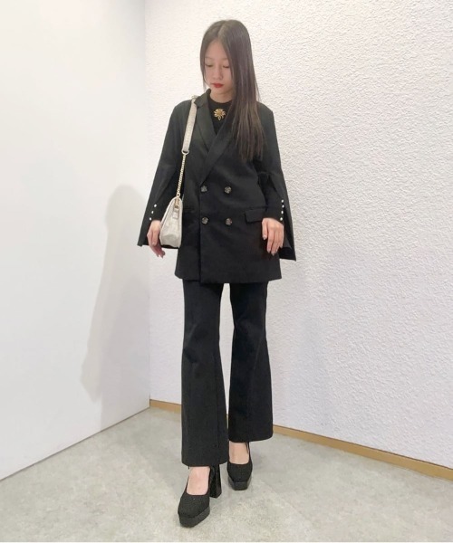 ESPERANZA(エスペランサ)の「スクエアトゥダブルストラップ厚底パンプス 結婚式二次会 パーティー 24SS(パンプス・レディース・ピンク系7/ブラック系2/ブルー系2・23.5cm/24.0cm/24.5cm/22.0cm/22.5cm/23.0cm)」の9枚目の写真