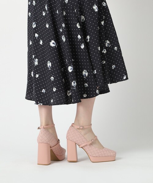 ESPERANZA(エスペランサ)の「スクエアトゥダブルストラップ厚底パンプス 結婚式二次会 パーティー 24SS(パンプス・レディース・ピンク系7/ブラック系2/ブルー系2・23.5cm/24.0cm/24.5cm/22.0cm/22.5cm/23.0cm)」の12枚目の写真