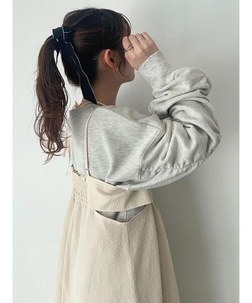 ehka sopo（エヘカソポ）の「サイドカットアウトキャミワンピース（ワンピース・レディース・ラベンダー/ブラック/キナリ・F）」の16枚目の写真