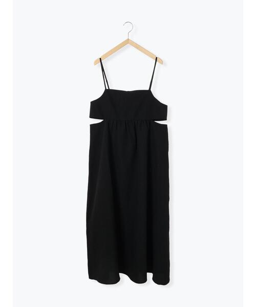 ehka sopo（エヘカソポ）の「サイドカットアウトキャミワンピース（ワンピース・レディース・ラベンダー/ブラック/キナリ・F）」の6枚目の写真