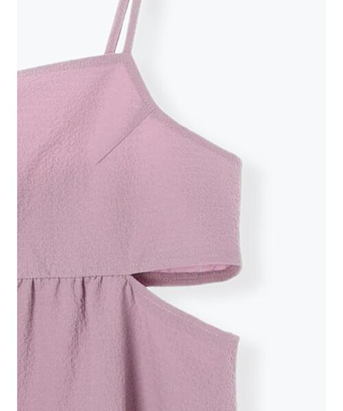 ehka sopo（エヘカソポ）の「サイドカットアウトキャミワンピース（ワンピース・レディース・ラベンダー/ブラック/キナリ・F）」の10枚目の写真