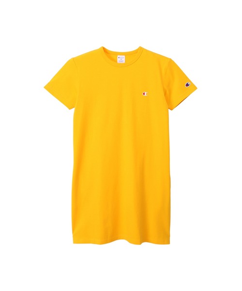 Champion（チャンピオン）の「【Champion/チャンピオン】キッズ ベーシック ショートスリーブワンピースドレス（ワンピース・キッズ・ネイビー/グリーン系その他/ゴールド/アクア/ブラック/オートミール・100/110/120/130/140/150/160）」の6枚目の写真