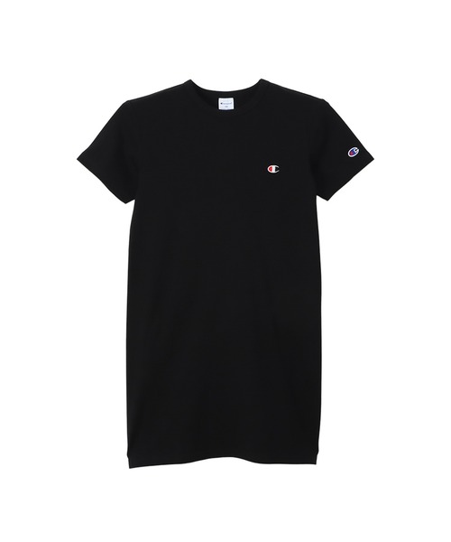 Champion（チャンピオン）の「【Champion/チャンピオン】キッズ ベーシック ショートスリーブワンピースドレス（ワンピース・キッズ・ネイビー/グリーン系その他/ゴールド/アクア/ブラック/オートミール・100/110/120/130/140/150/160）」の2枚目の写真