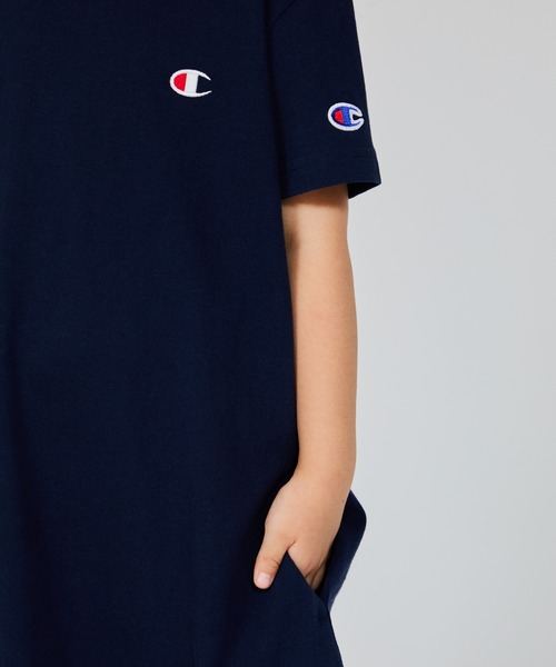 Champion（チャンピオン）の「【Champion/チャンピオン】キッズ ベーシック ショートスリーブワンピースドレス（ワンピース・キッズ・ネイビー/グリーン系その他/ゴールド/アクア/ブラック/オートミール・100/110/120/130/140/150/160）」の15枚目の写真