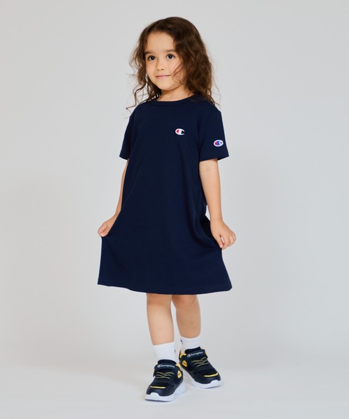 Champion（チャンピオン）の「【Champion/チャンピオン】キッズ ベーシック ショートスリーブワンピースドレス（ワンピース・キッズ・ネイビー/グリーン系その他/ゴールド/アクア/ブラック/オートミール・100/110/120/130/140/150/160）」の21枚目の写真