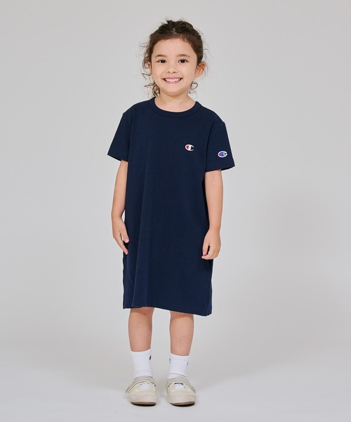 Champion（チャンピオン）の「【Champion/チャンピオン】キッズ ベーシック ショートスリーブワンピースドレス（ワンピース・キッズ・ネイビー/グリーン系その他/ゴールド/アクア/ブラック/オートミール・100/110/120/130/140/150/160）」の19枚目の写真