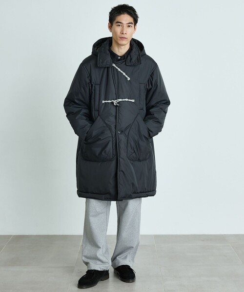 PUBLIC TOKYO（パブリックトウキョウ）の「〈超軽量 / 撥水 / 通気性〉スリーピーHEATパフダッフルコート（ダッフルコート・メンズ・ブラック・1/2）」の15枚目の写真