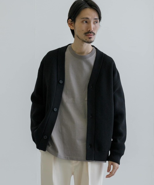 URBAN RESEARCH(アーバンリサーチ)の「9G畦Vカーディガン(カーディガン/ボレロ・メンズ・チャコールグレー/ブラック/ブルー/グリーン・LARGE/MEDIUM)」の13枚目の写真