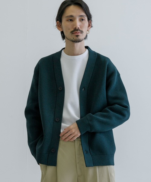 URBAN RESEARCH(アーバンリサーチ)の「9G畦Vカーディガン(カーディガン/ボレロ・メンズ・チャコールグレー/ブラック/ブルー/グリーン・LARGE/MEDIUM)」の16枚目の写真