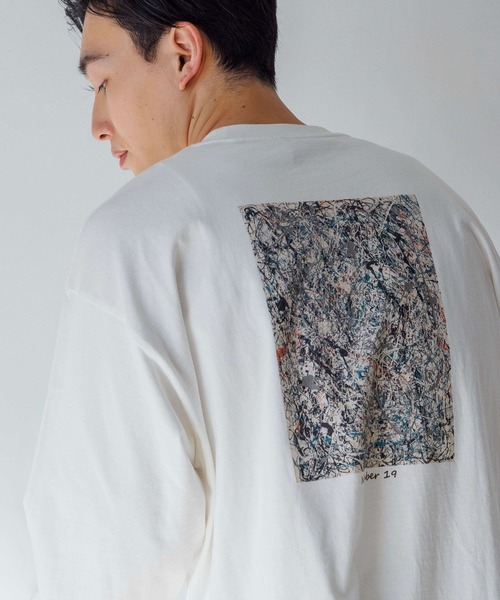 LOWRYS FARM(ローリーズファーム)の「ジャクソンポロックロンT 102612(Tシャツ/カットソー・メンズ・ホワイト/ブラック/ブルー・MEDIUM/LARGE)」の22枚目の写真