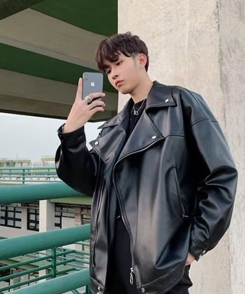 almo（アルモ）の「合成皮革ダブルライダースジャケット(NEZ)（ライダースジャケット・レディース・ブラック・FREE）」の11枚目の写真