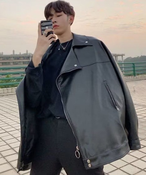 almo（アルモ）の「合成皮革ダブルライダースジャケット(NEZ)（ライダースジャケット・レディース・ブラック・FREE）」の14枚目の写真