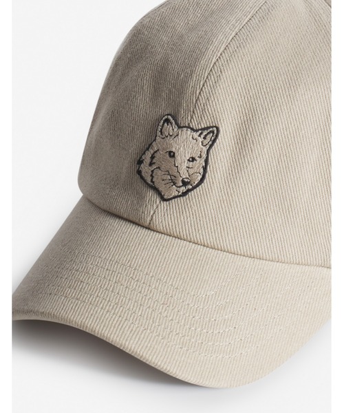 MAISON KITSUNÉ ボールド フォックスヘッド レザーパッチ キャップ MAISON KITSUNE メゾンキツネ ベースボールキャップ/BOLD FOX