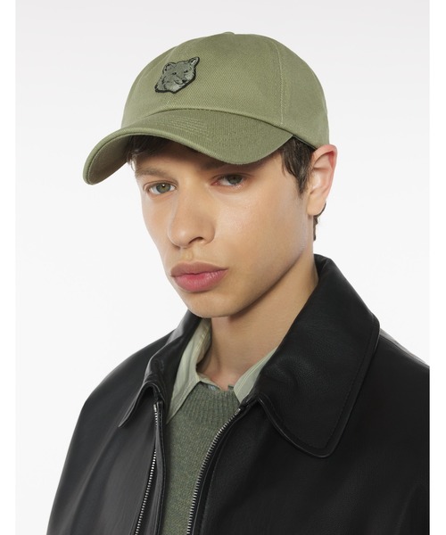 MAISON KITSUNÉ ボールド フォックスヘッド レザーパッチ キャップ Maison Kitsune（メゾンキツネ）の「BOLD FOX HEAD 6P CAP