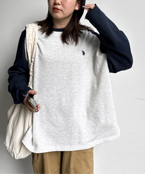 U.S. POLO ASSN.(ユーエスポロアッスン)の「1ポイントミニ裏毛ラグランプルオーバー(Tシャツ/カットソー・メンズ・オフホワイト/グレー/アイボリー/ブラック/ホワイト・MEDIUM/LARGE)」の17枚目の写真