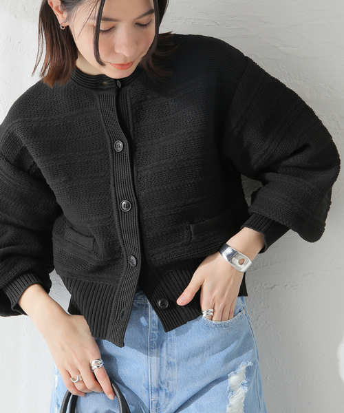 JOURNAL STANDARD スポンジ メッシュクロップドカーディガン スポンジ メッシュクロップドカーディガン | ジャーナル