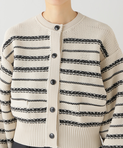 JOURNAL STANDARD スポンジ メッシュクロップドカーディガン JOURNAL STANDARD（ジャーナルスタンダード）の「スポンジ