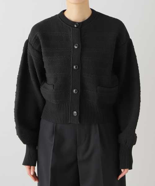 JOURNAL STANDARD（ジャーナルスタンダード）の「スポンジ メッシュクロップドカーディガン（カーディガン/ボレロ・レディース・ブラック/アイボリー・FREE）」の22枚目の写真