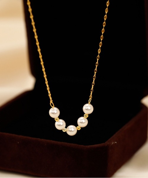 LA VORAGINE（ラ ヴォラジネ）の「アレルギー対応エコパールネックレス（ネックレス・レディース・シルバー/ゴールド・FREE）」の7枚目の写真