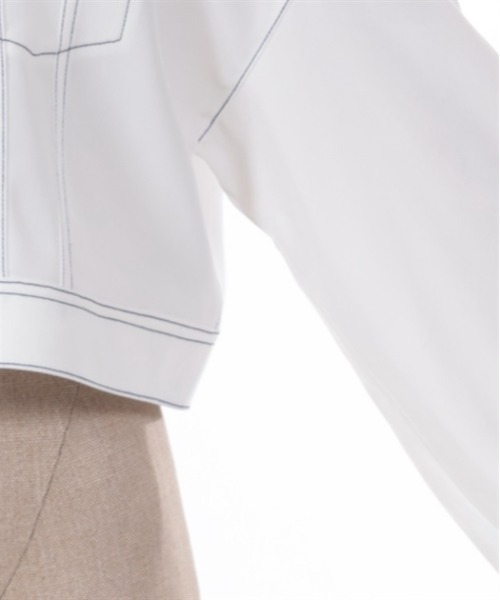 axes femme POETIQUE（アクシーズファムポエティック）の「セーラー襟ショートブルゾン（ブルゾン・レディース・キナリ/インディゴブルー/ブラック・MEDIUM）」の11枚目の写真