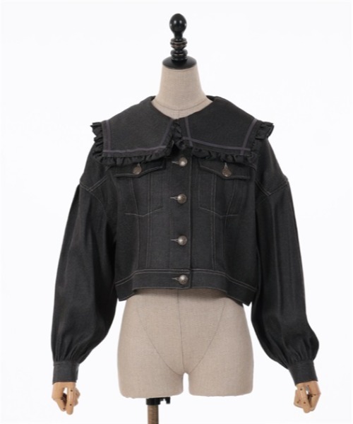 FETICO サンプル品　短丈ブルゾン　セーラー　黒　emifunayama FETICO サンプル品 短丈ブルゾン セーラー 黒 emifunayama FETICO