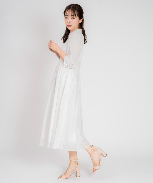 【セール】フロッキーストライプワンピ（シャツワンピース）｜Noela（ノエラ）