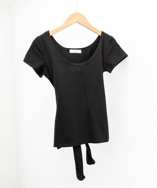 Miniministore(ミニミニストア)の「バックシャン カットソー レディース(Tシャツ/カットソー・レディース・ホワイト/ブラック/ピンク・M/S/L)」の11枚目の写真