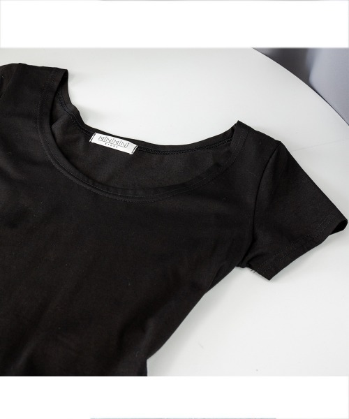Miniministore(ミニミニストア)の「バックシャン カットソー レディース(Tシャツ/カットソー・レディース・ホワイト/ブラック/ピンク・M/S/L)」の4枚目の写真