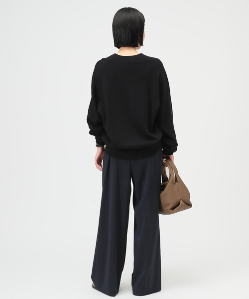 AP STUDIO（エーピーストゥディオ）の「ツイルハイウエステッドパンツ（スラックス・レディース・グレー/ネイビー・40/38/36/34）」の6枚目の写真