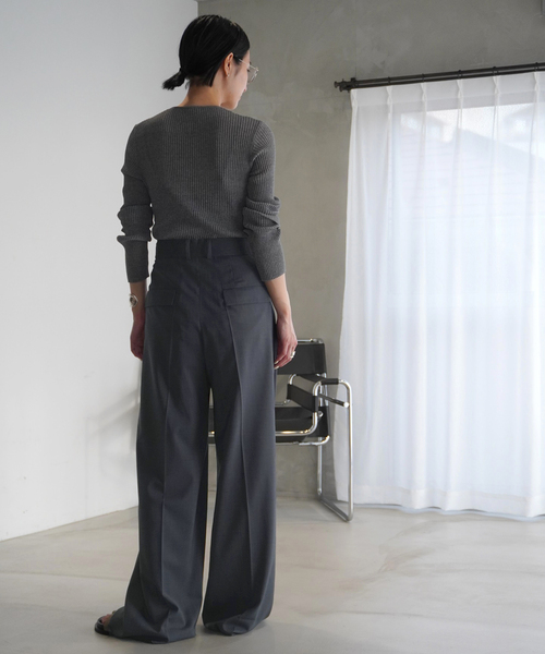 ツイルハイウエステッドパンツ（スラックス）｜AP STUDIO