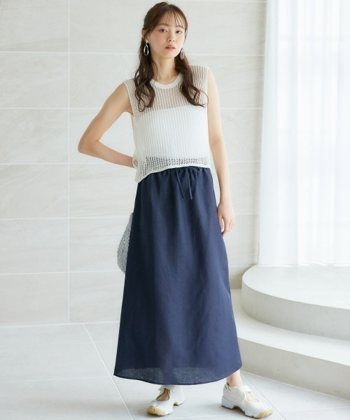 miclat（ミクラ）の「大きいサイズ　ノースリーブニットプルオーバー　miclat（ニット/セーター・レディース・ピンク/オフホワイト・L/LL/3L/4L/5L）」の20枚目の写真