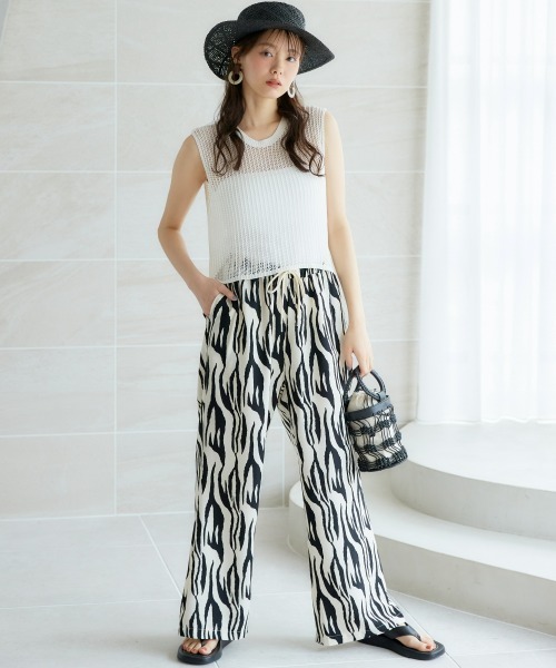 miclat（ミクラ）の「大きいサイズ　ノースリーブニットプルオーバー　miclat（ニット/セーター・レディース・ピンク/オフホワイト・L/LL/3L/4L/5L）」の10枚目の写真