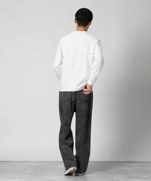 BACK NUMBER(バックナンバー)の「BACK NUMBER(バックナンバー)【S〜2XL展開】天竺クルー長袖Tシャツ(Tシャツ/カットソー・メンズ・ブラック/グレー/ホワイト・S/M/L/XL/XXL)」の5枚目の写真